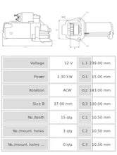 Cargar imagen en el visor de la galería, Motor de arranque S2071S
